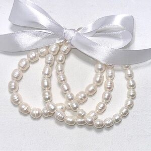 NIB Honora Cultured Pearl Stretch Bracelet Set